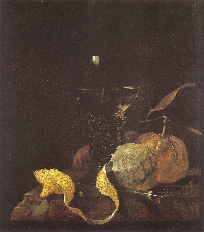 Willem Kalf Still Life with Lemon, Oranges and a Glass of Wine china oil painting image